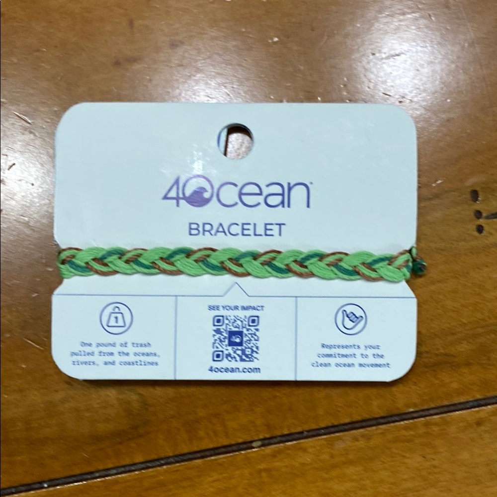 4Ocean bracelet. Funds a global ocean cleanup operation.